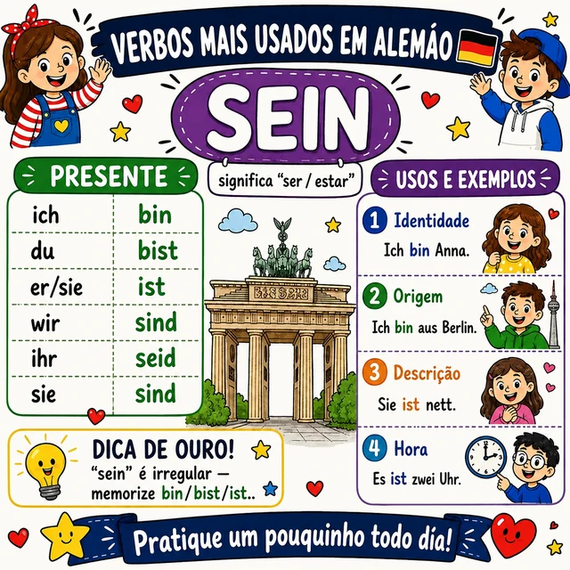 Mapa mental: verbo SEIN